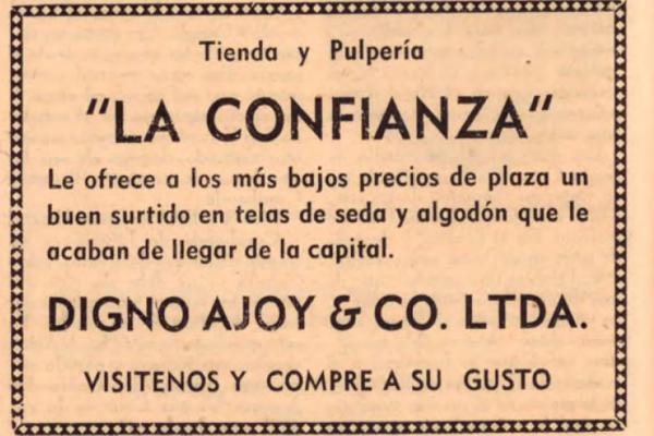 1.Tienda y pulpería "LA CONFIANZA" - Digno Ajoy & Co Ltda.