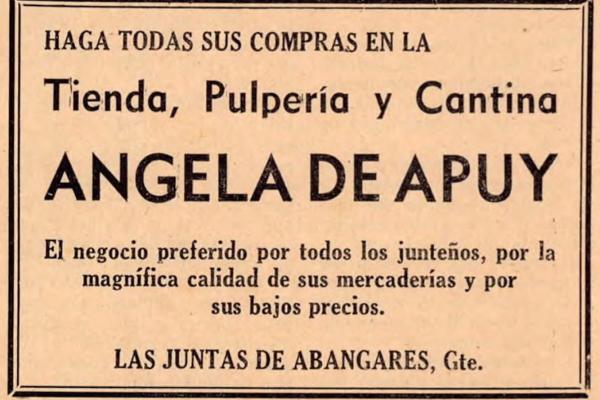 2. Tienda, pulpería y cantina ANGELA DE APUY