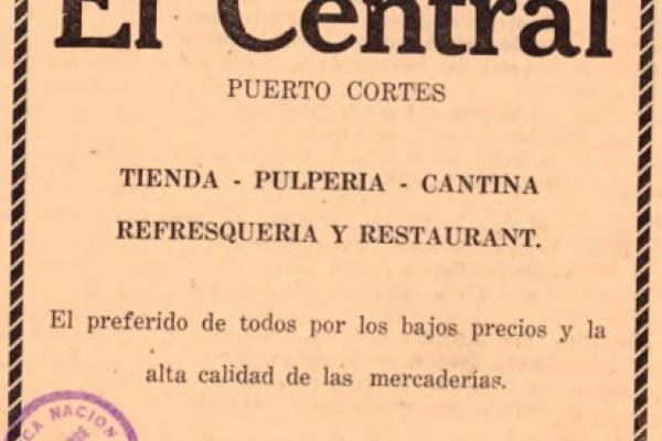 8. El Central, tienda, pulpería, cantina, refresquería y restaurante- Eladio Wong Chen