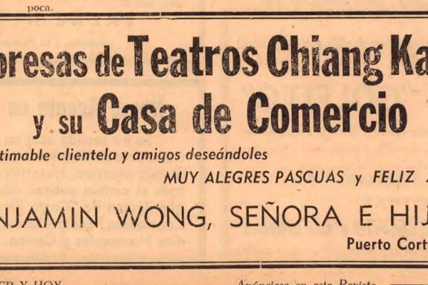 2. Empresas de Teatro Chiang Kai Shek y su Casa de Comercio - Benjamín Wong, señora e hijos