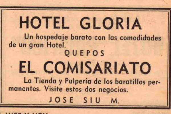 9. HOTEL GLORIA - EL COMISARIATO tienda y pulpería - José Siu