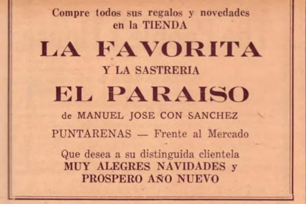 14. Tienda LA FAVORITA  y sastrería EL PARAISO - Manuel José Con Sánchez